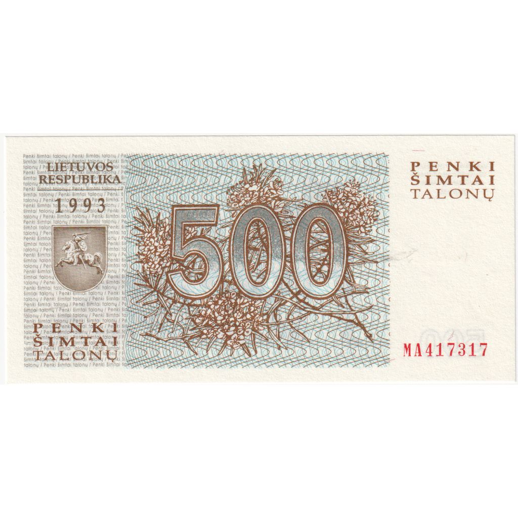 Litva,
500 Talonu,
UNC (65-70)