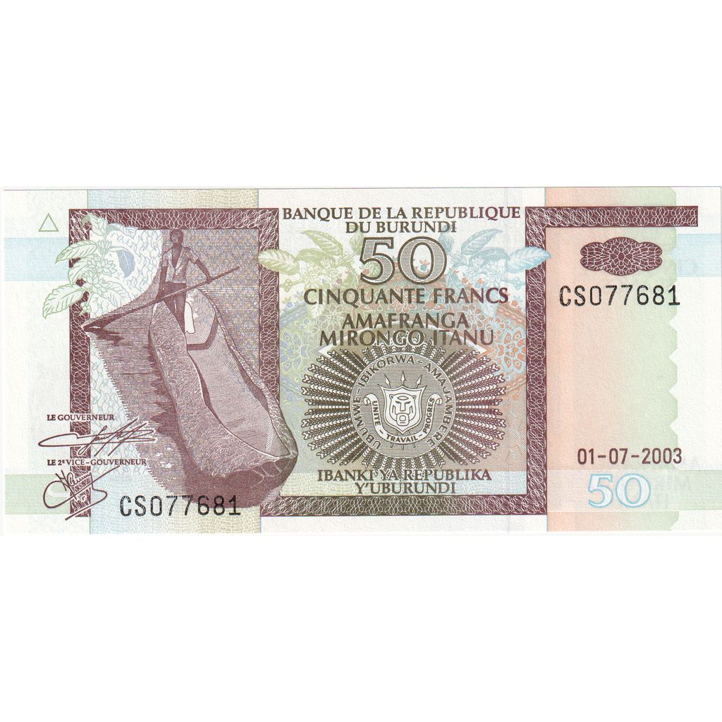 Burundi,
50 frankov,
2003-07-01