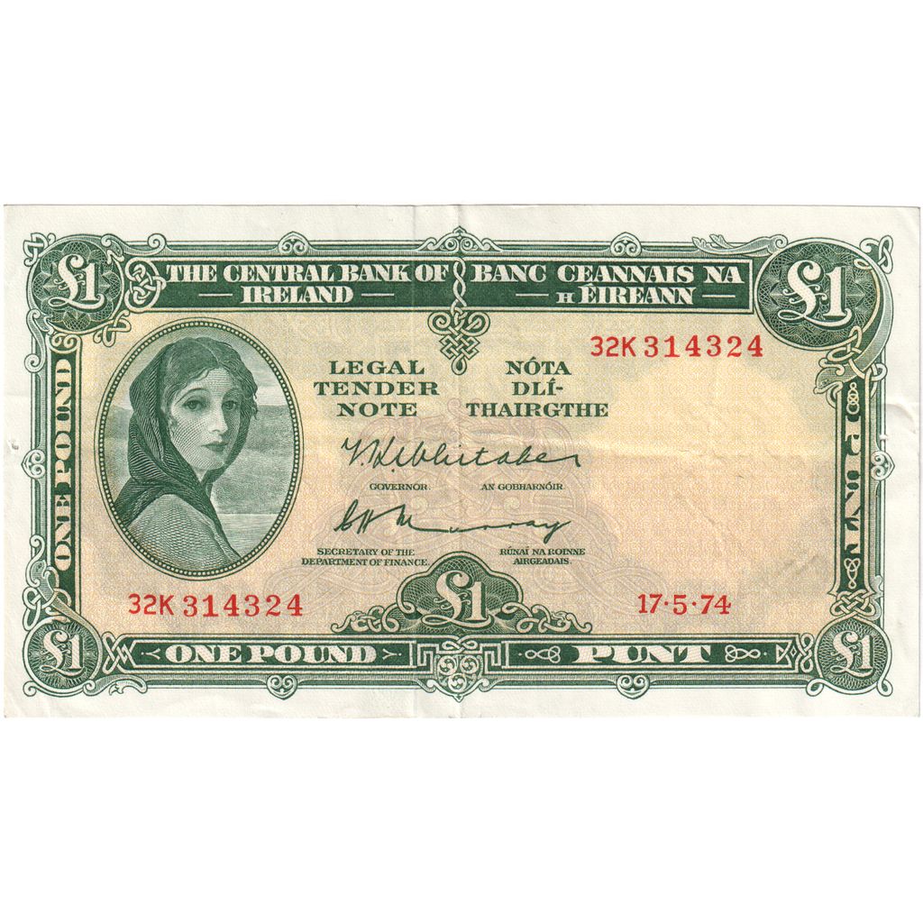 Irska - Republika,
1 funt,
EF (40-45)