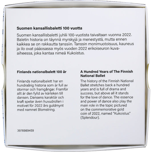 Finska,
2 evra,
100 let nacionalnega baleta