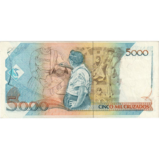 Brazilija,
5 Cruzados Novos na 5000 Cruzados,
AU (55-58)