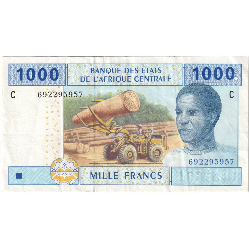 Srednjeafriške države,
1000 frankov,
EF (40-45)