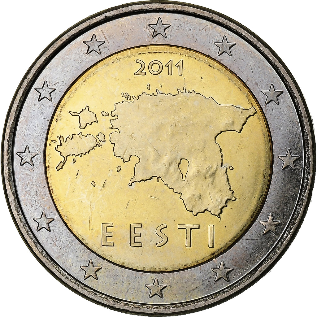 Estonija,
2 evra,
2011