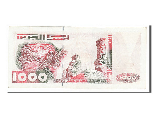 bankovec,
Alžirija,
1000 dinarjev