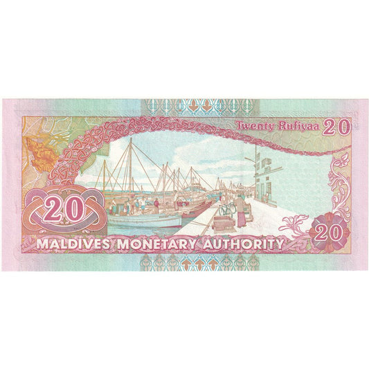 Maldivi,
20 rufija,
2000