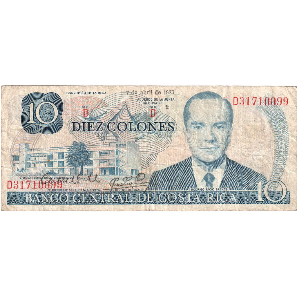 Kostarika,
10 kolonov,
1983-04-07