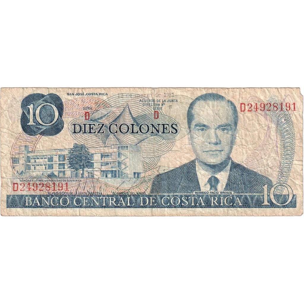 Kostarika,
10 kolonov,
1981-03-12