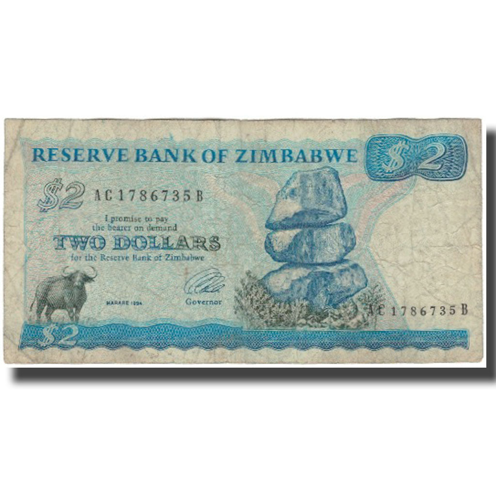 bankovec,
Zimbabve,
2 dolarja