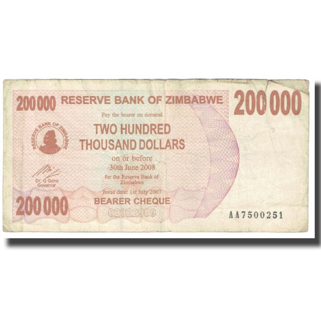 bankovec,
Zimbabve,
200