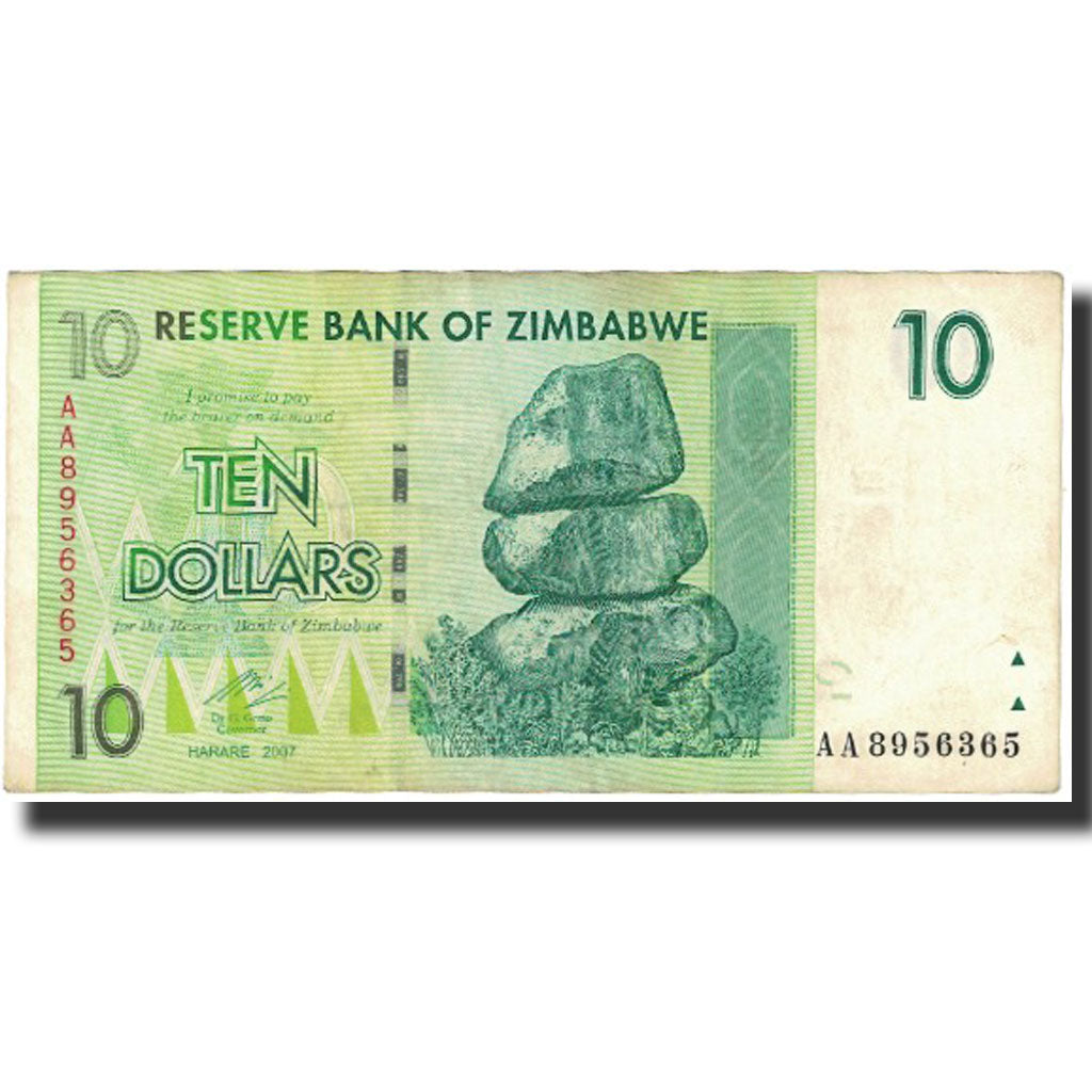 bankovec,
Zimbabve,
10 dolarjev