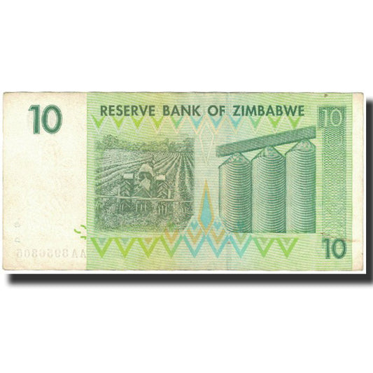 bankovec,
Zimbabve,
10 dolarjev