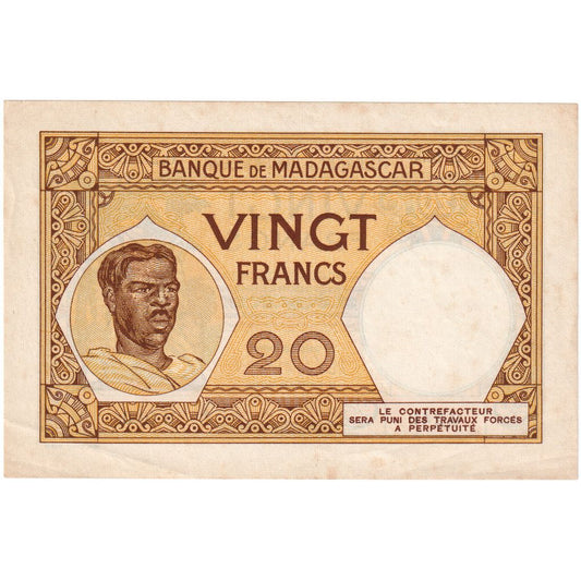 Madagaskar,
20 frankov,
1937