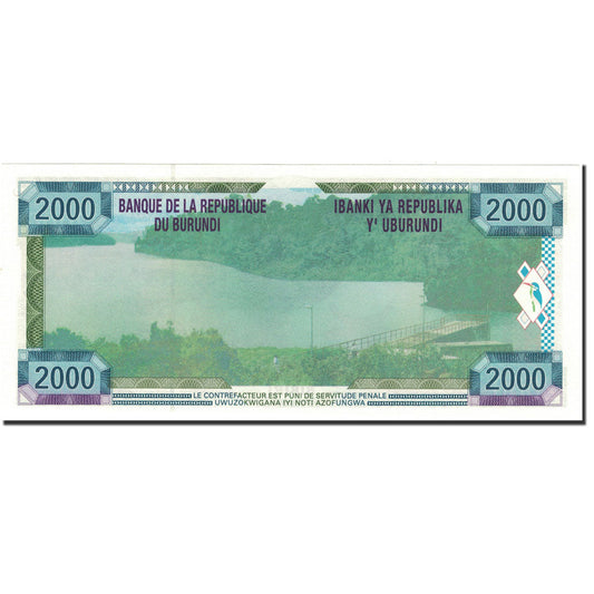 bankovec,
Burundi,
2000 frankov