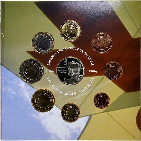 Belgija, 
  
  1 cent do 2 evra, 
  
  Croix Rouge