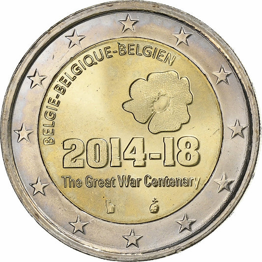 Belgija, 
  
  2 evra, 
  
  2014