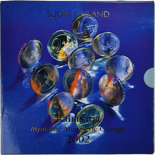 Finska, 
  
  Komplet 1 ct. - 2 evra + žeton, 
  
  2002