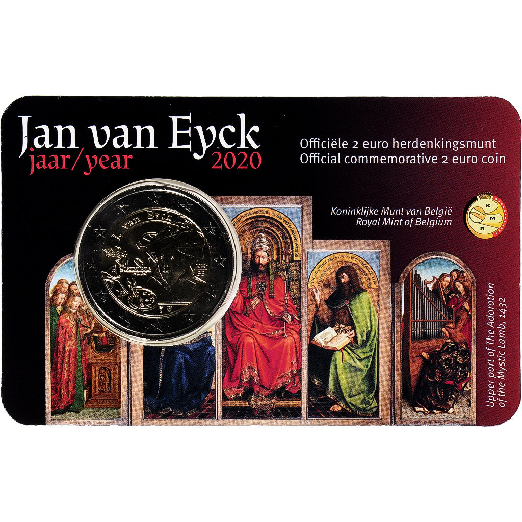 Belgija, 
  
  2 evra, 
  
  Jan Van Eyck