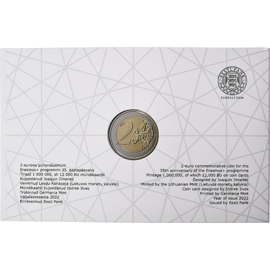Estonija, 
  
  2 evra, 
  
  Erazma