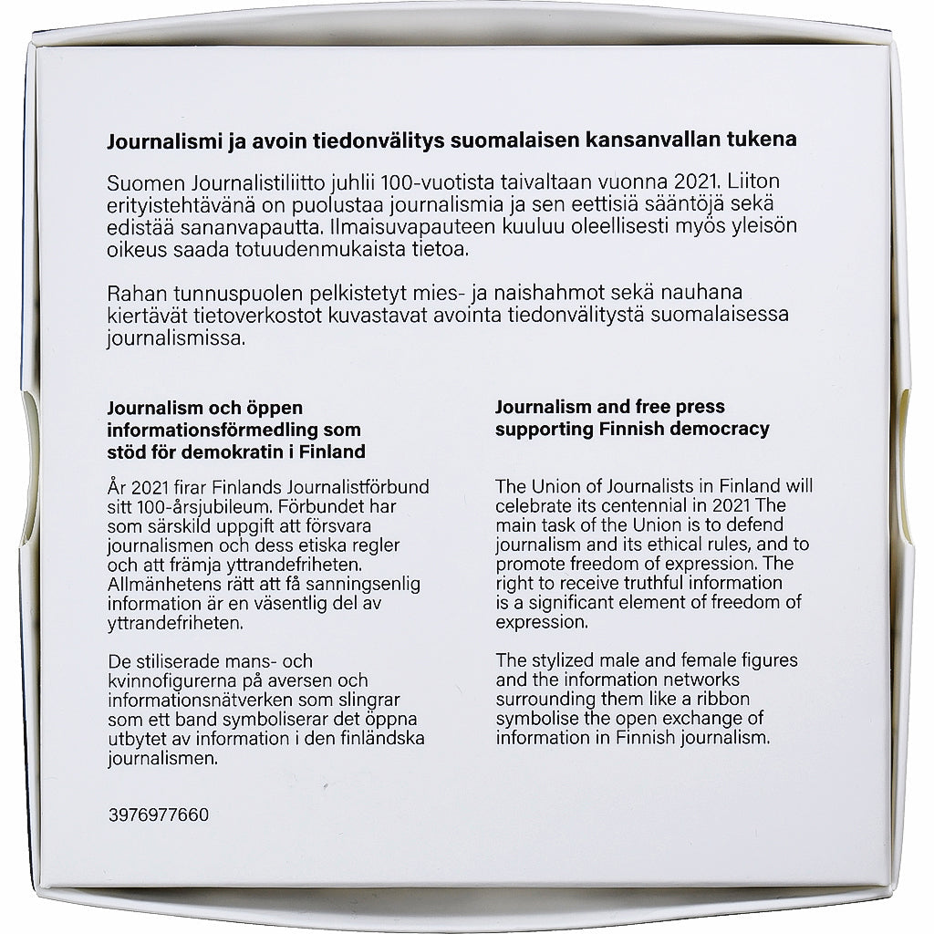 Finska, 
  
  2 evra, 
  
  Novinarstvo