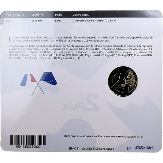Francija, 
  
  2 evra, 
  
  Mir v Evropi
