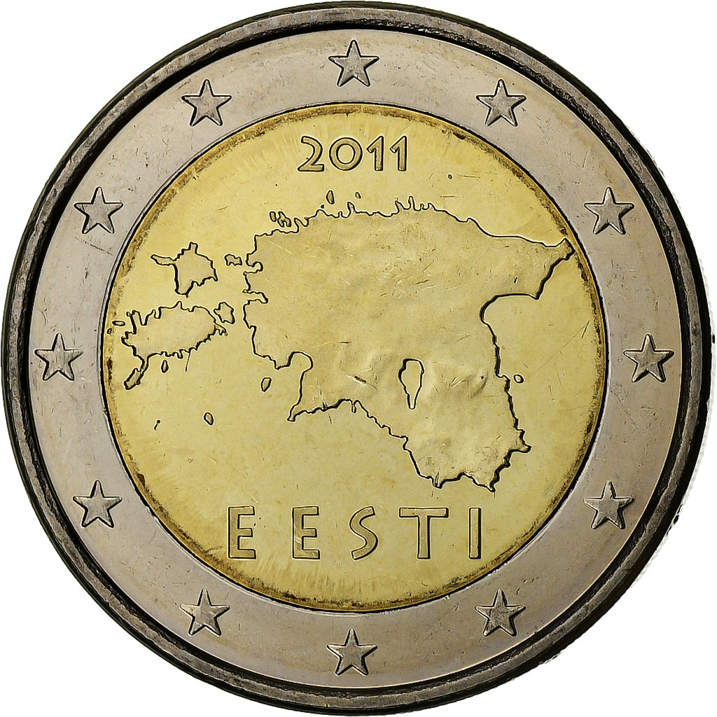 Estonija, 
  
  2 evra, 
  
  BU