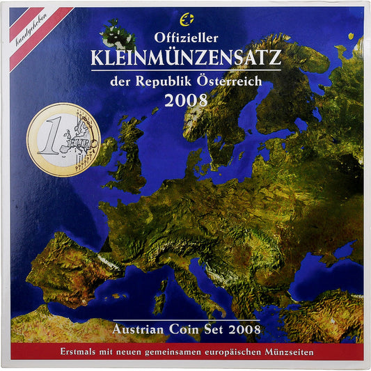 Avstrija, 
  
  Komplet 1 ct. - 2 evra, 
  
  serija FDC