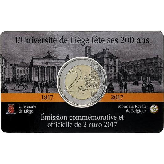 Belgija, 
  
  2 evra, 
  
  200 Ans - Université de Liège