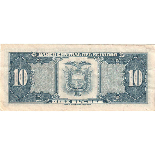 Ekvador, 
  
  10 Sucres, 
  
  1982