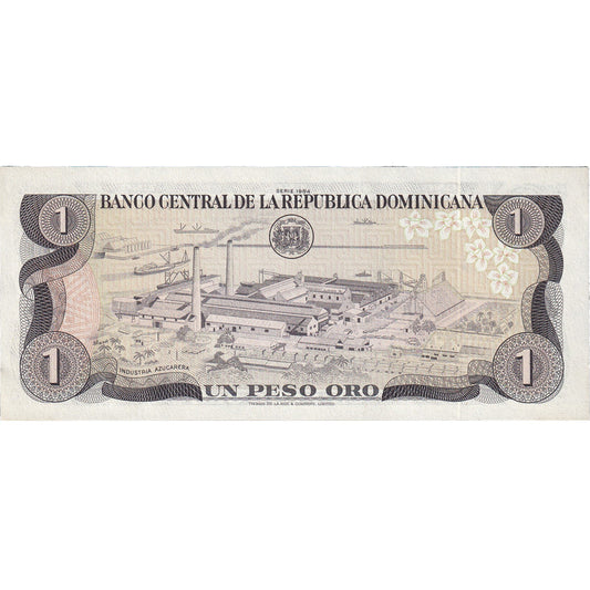 bankovec, 
  
  Dominikanska republika, 
  
  1 peso oro