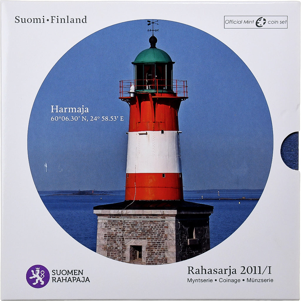 Finska, 
  
  Komplet 1 ct. - 2 evra + žeton, 
  
  2011