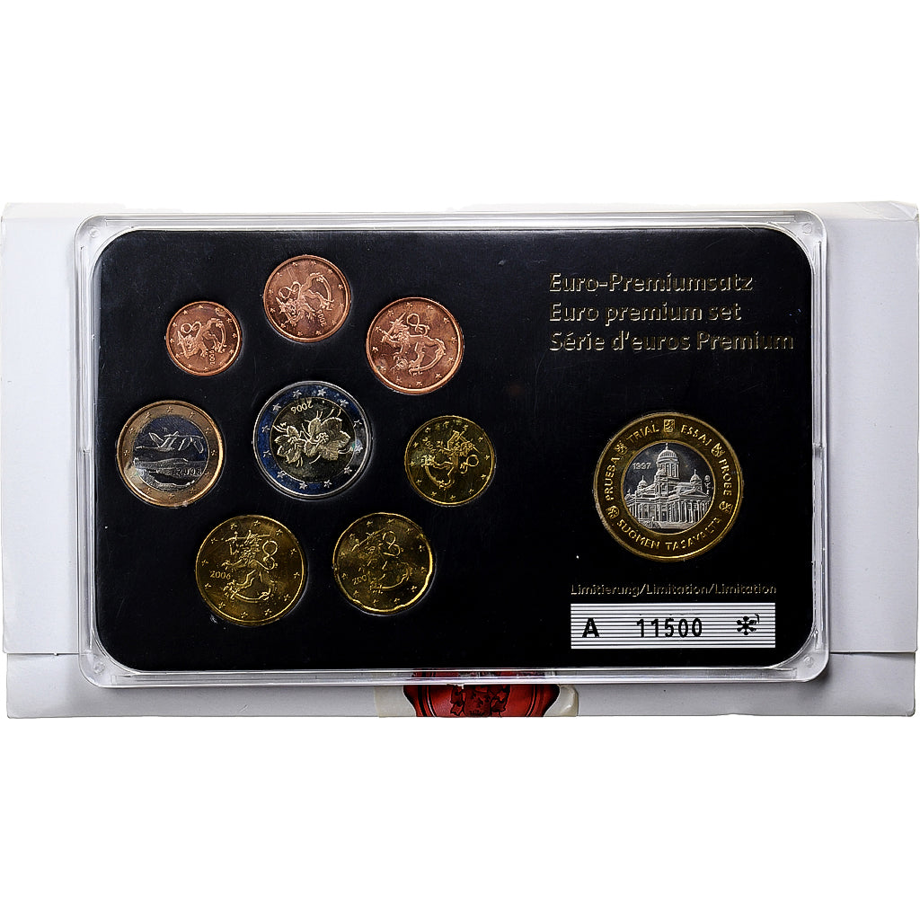 Finska, 
  
  Komplet 1 ct. - 2 evra, 
  
  2001-2006