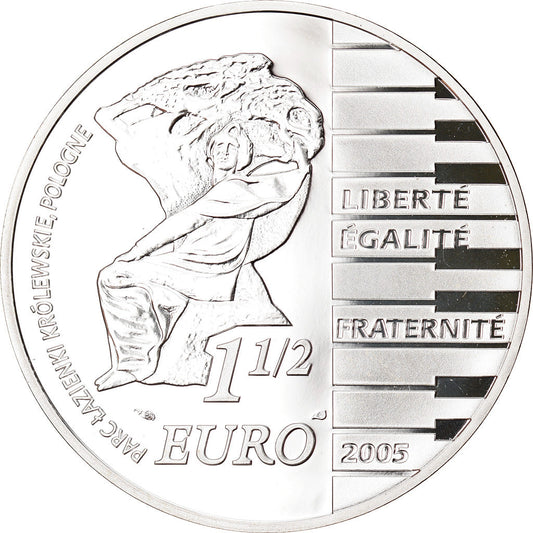 Francija, 
  
  1-1/2 evra, 
  
  Fryderyk Chopin